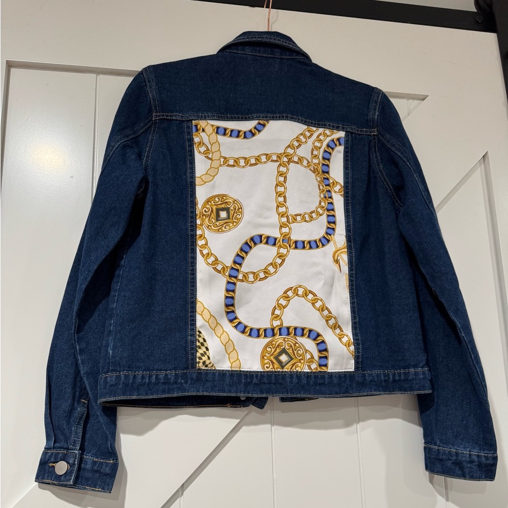 BRIT.NY | ✨NWT Jean Jacket with Chain Pattern